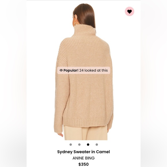 Anine Bing Sydney sweater camel - Picture 3 of 5